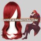 High Quality 55cm Medium Curly Naruto wig cosplay Uzumaki Karin Wine Red Synthetic Anime Wig Cosplay Hair Wigs