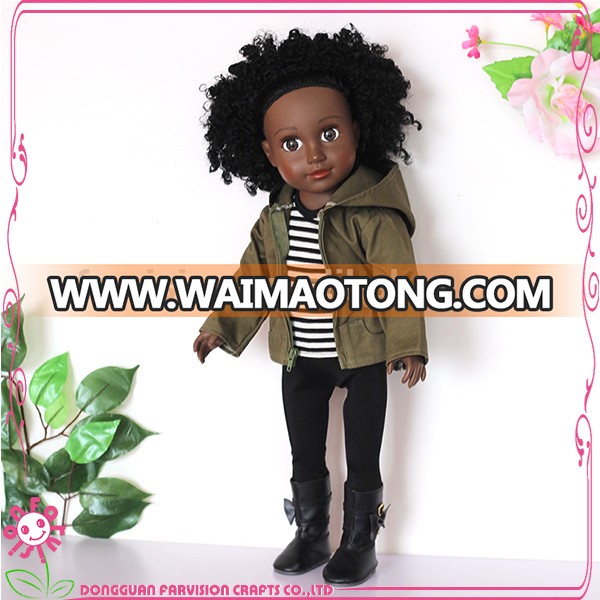 HOT afro hair vinyl american girl 18 inch doll wholesale black dolls